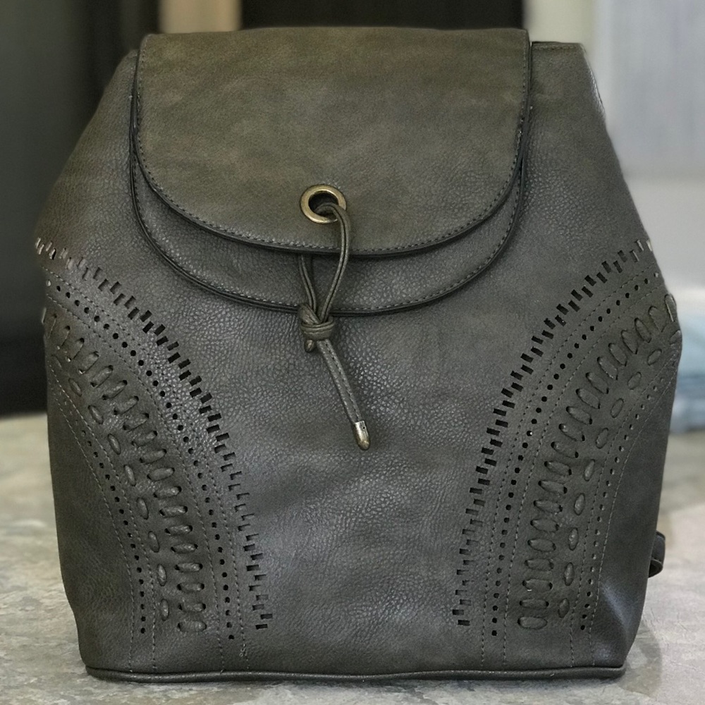 Revive Vintage Vegan Backpack, Olive Green, New